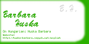 barbara huska business card